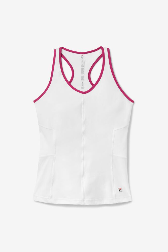 Fila Tank Top Womens White - Baseline Racerback - Philippines 4320796-OW